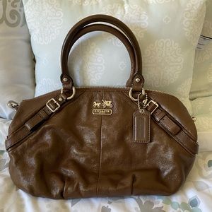 Coach Brown Patent Leather Handbag (NWOT)
